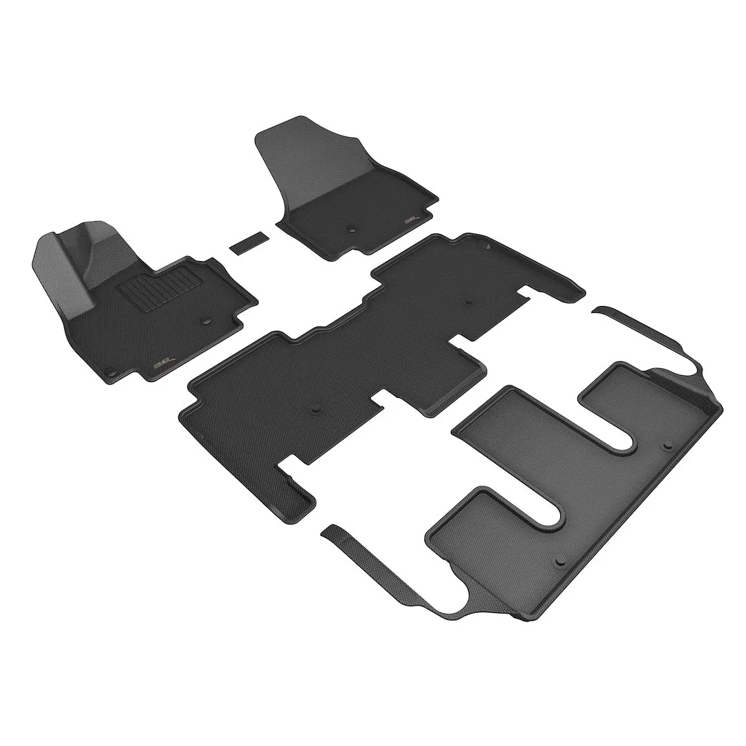L1KA08301509 – 3D MATS/U-AC Floor Liner, Black Custom Fit Raised Edge Thermoplastic Rubber Of Carbon Fiber Texture 5 ...